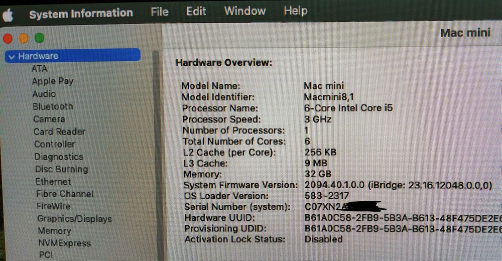 Apple Mac Mini 2018 i5/32GB/256GB Space Gray