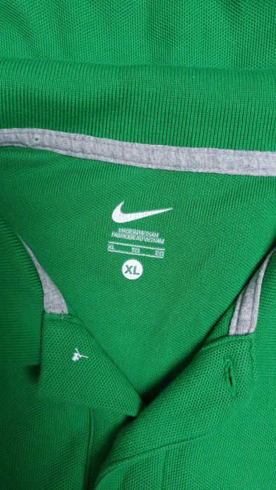 Zielona bawełniana koszulka polo męska NIKE, R. XL