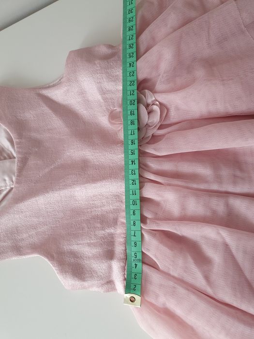 Sukienka dziewczęca elegancka hm h&m tiulowa różowa odświętna 86