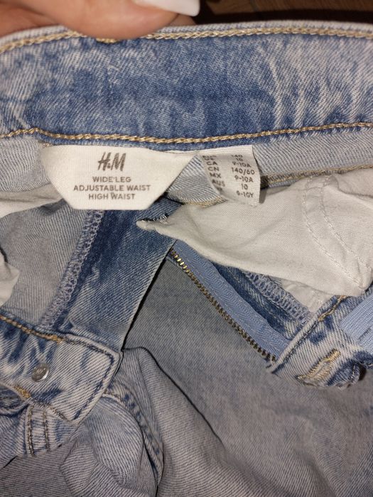 Джинсы wide leg  h&m 9-10 , 134-140 см