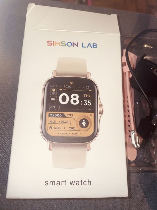 Smart watch com carregador duas braceletes novo na caixa