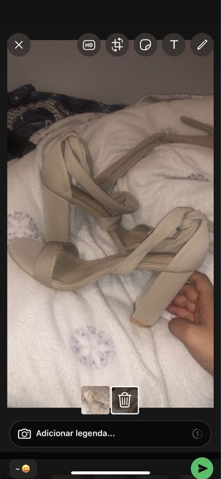 Bota em tecido da shein