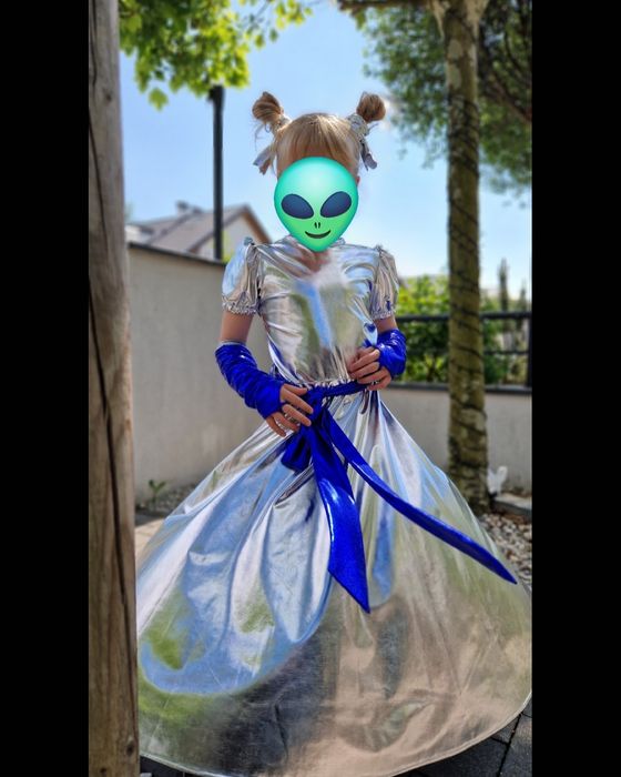 Strój karnawałowy sukienka kosmiczna