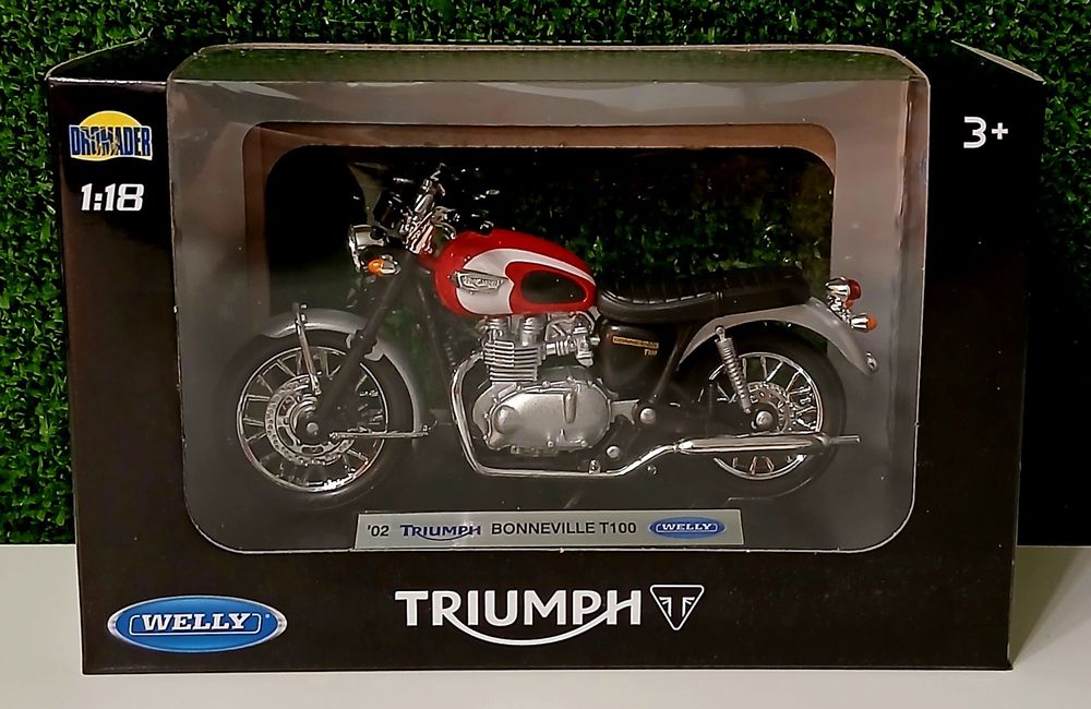 Kolekcja Welly - Motocykl Triumph Bonnevielke T100  - skala  1:18
