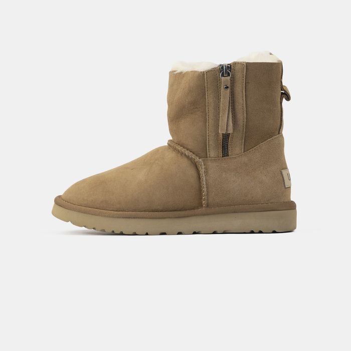 Акційна ціна! Уггі UGG Zip Mini Chestnut premium | Угги натуральные жіночі