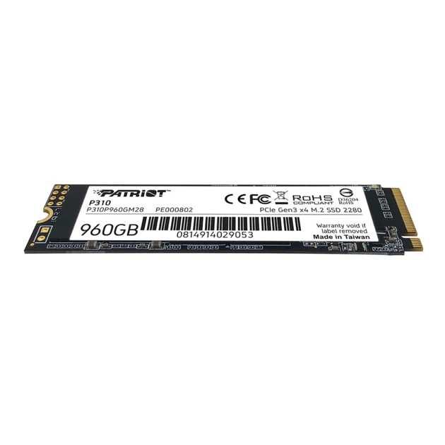 Накопичувач SSD M.2 Patriot P310 960GB NVMe 2280 PCIe 3.0x4