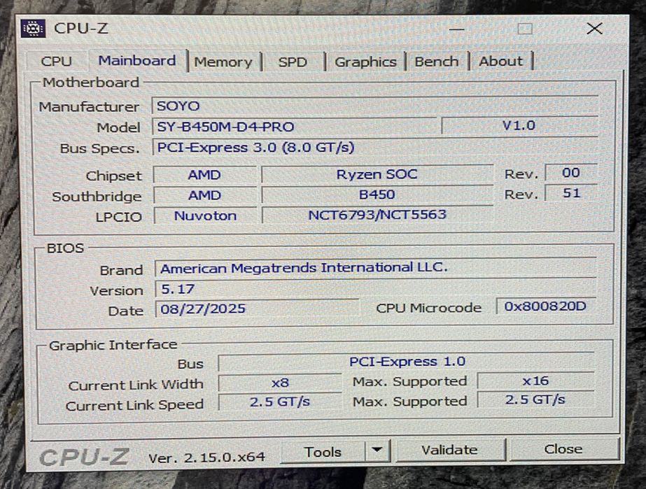 Комплект AMD Ryzen 5 2600x  B450M Pro