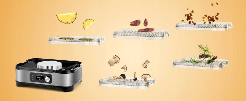 suszarka do grzybów owoców warzyw termoobieg timer pojemna 450w 5x