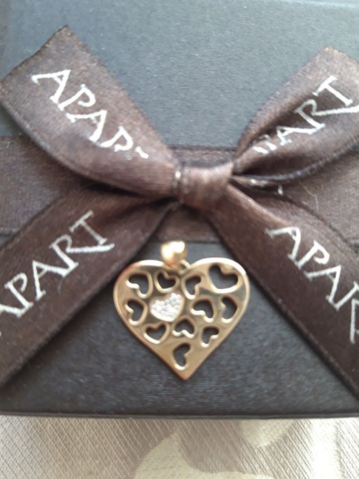 Złota zawieszka serce Apart PR.375