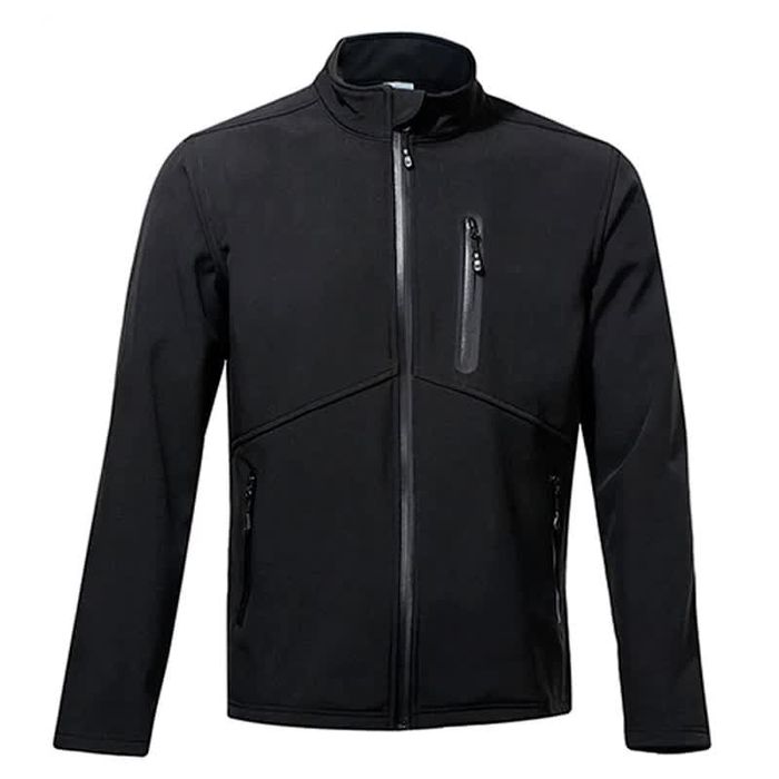 Męska kurtka rowerowa ocieplana czarna softshell 3 kieszenie rozmiar L