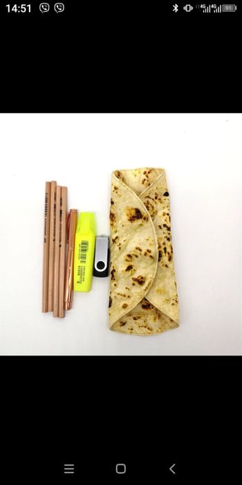 Пенал чехол для ручек, карандашей, кисточек и т.д. В виде блина,лаваша