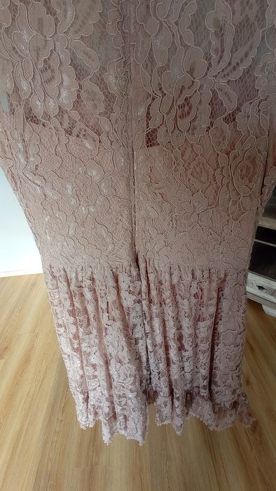Sukienka elegancka/ślub/wesele beżowa M/L