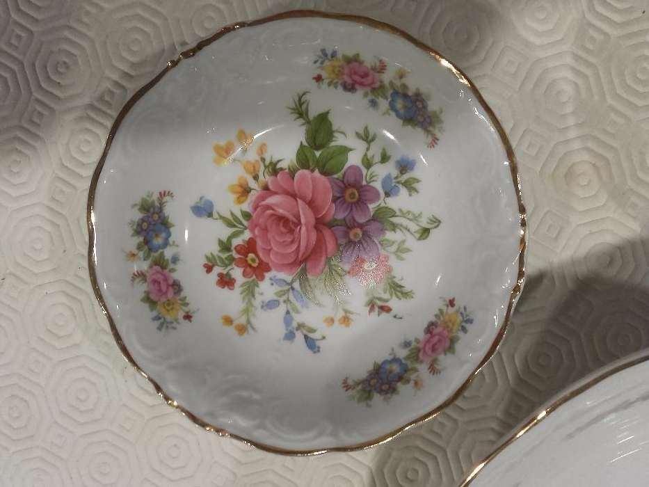 conjunto saladeira limoges + 6 tacinhas