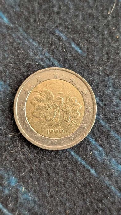 Пам'ятна обігова монета 2 євро Фінляндія 1999 рік морошка, перша серія