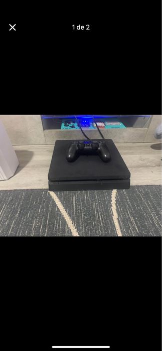 Ps4 com jogos e comando