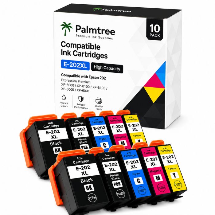 10x Tusze 202 XL do Epson  Expression Premium XP6000 XP6100 XP6105