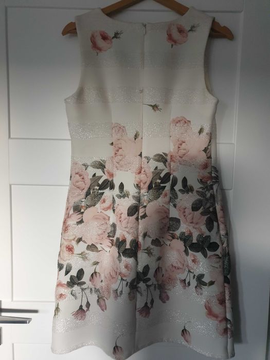sukienka elegancka MODELLO 38 beżowa