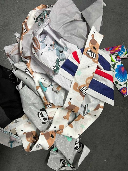 BAWEŁNA 5 kg tkanina końcówki odpad ścinki odpady OUTLET materiał MIX