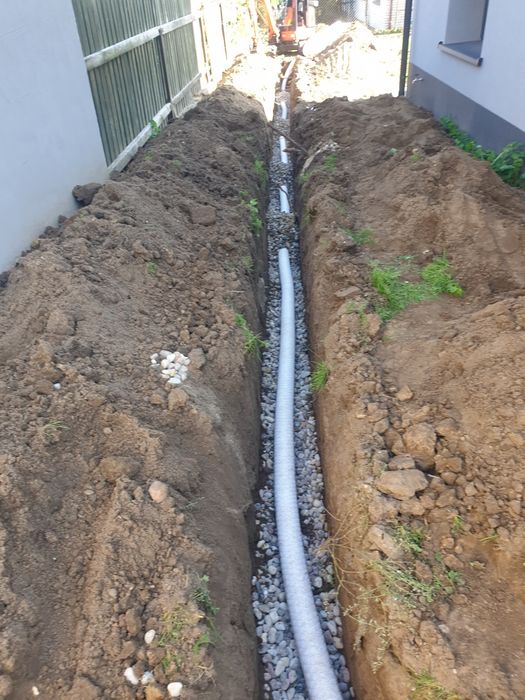 Odwodnienie terenu, drenaże montaż