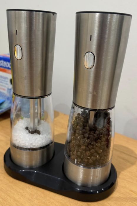 Електричні млинки для солі та перцю Moriank з нержавіючої сталі 150грм