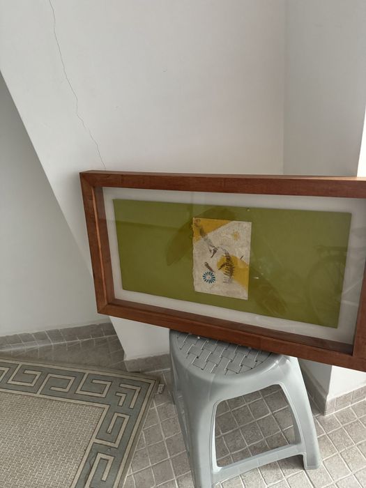 Quadro rectangular arte à mao