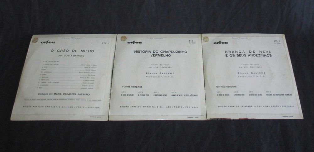 Vinil Histórias para Crianças Orfeu Singles Branca de Neve