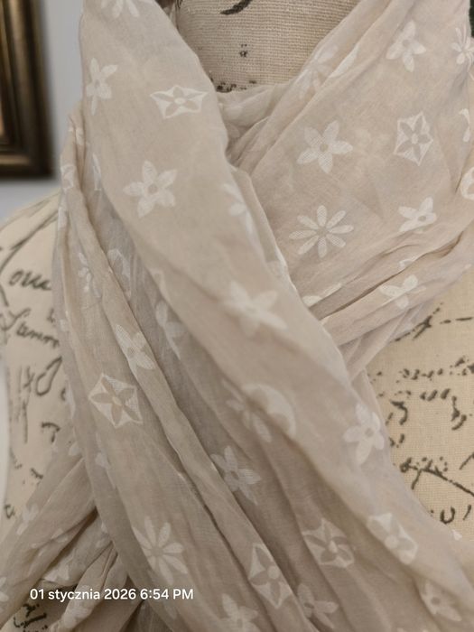 Szal apaszka beżowa