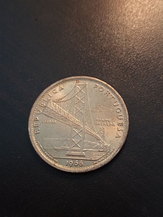 20 escudos - Ponte Salazar - Ponte 25 de abril	- Portugal 1966 - prata