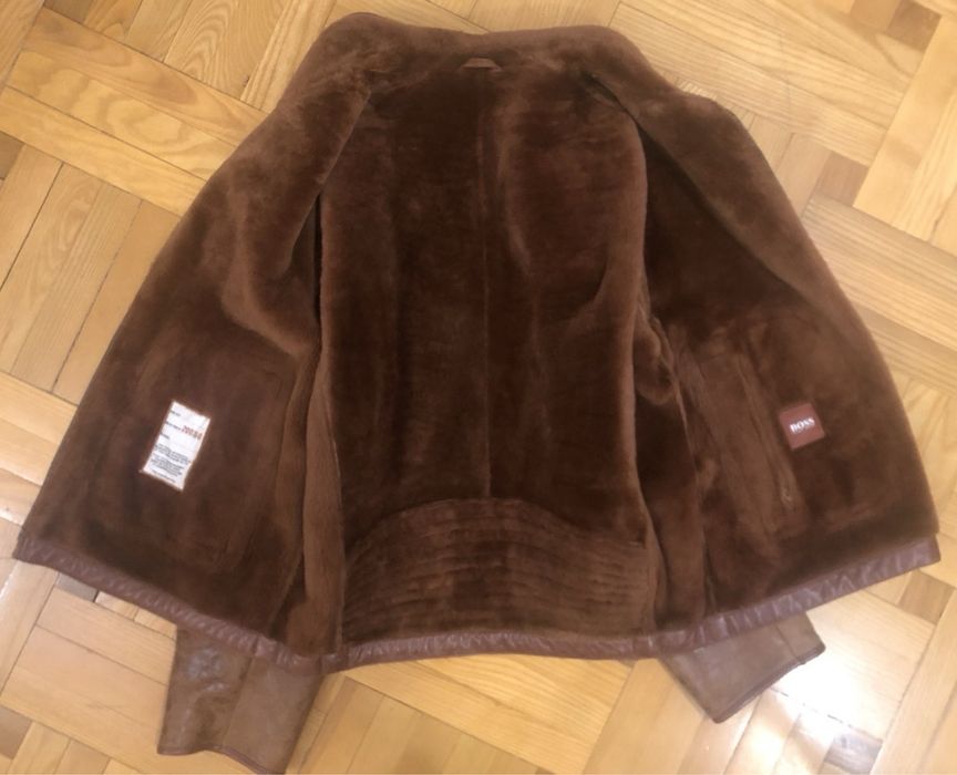 Мужская дубленка Boss. Дублянка шкіряна