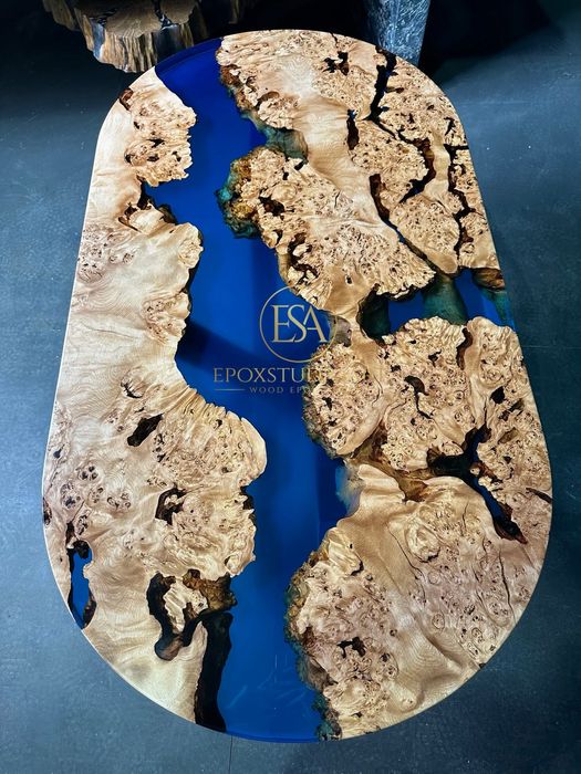 Loftowy stół topola z czeczota