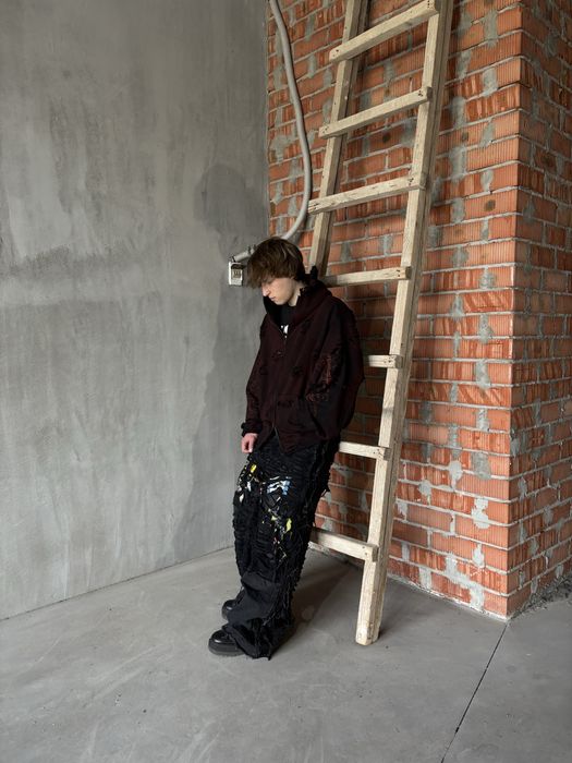baggy thrashed “thorns sharper than steel” zip-hoodie sk8 y2k opium