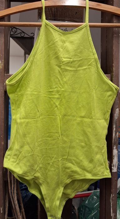 Body damskie limonkowe