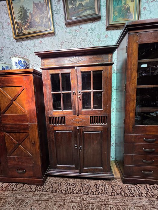 Witryna kolonialna tekowa 100 cm  # 1539 Stylowy Węgrów