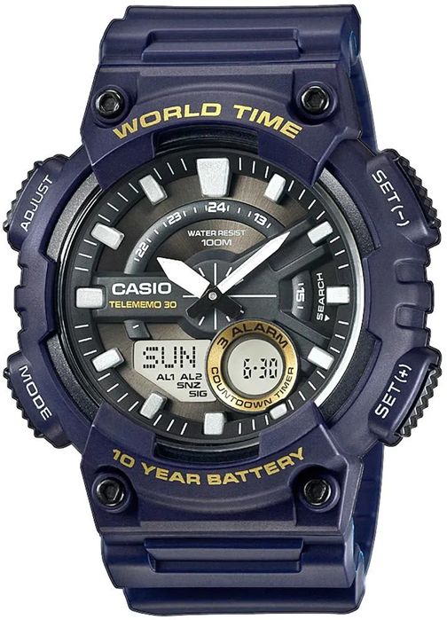 zegarek męski casio gerton aeq-110w-2avdf + box