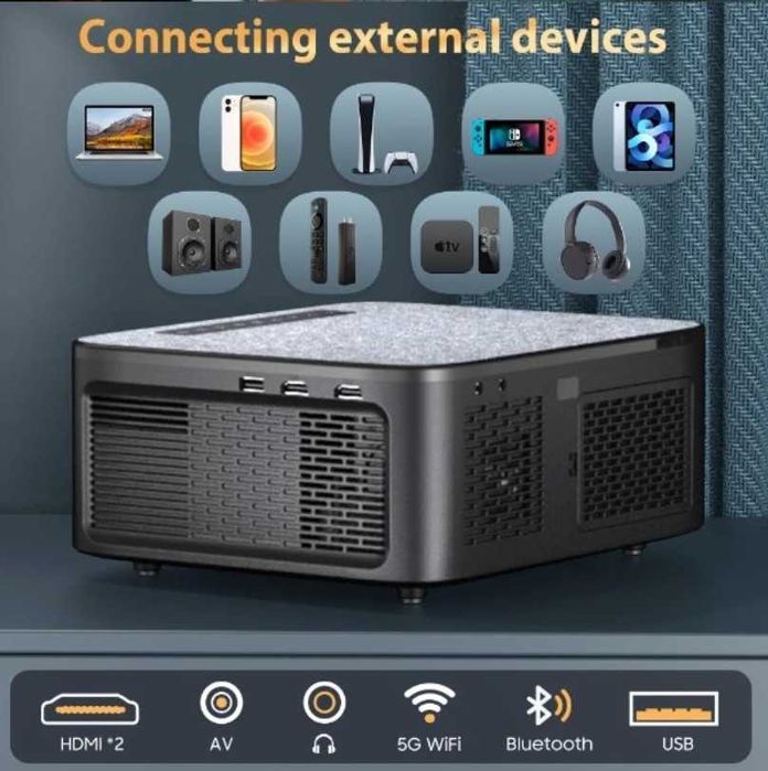 Проектор T08 XIWBSY HORLAT 2/64G 1500Ansi Android Full HD Auto Focus