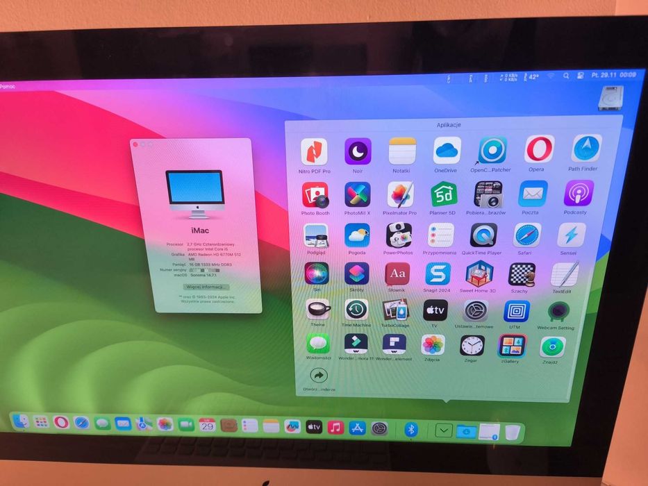 Komputer Apple iMac 21,5' Core I5 2,7 16 GB RAM + Office i aplikacje