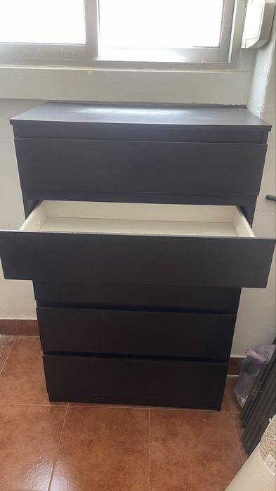 Comoda Kullen 5 gavetas castanha IKEA