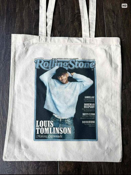 Torba bawełniana torebka tote bag bawełna Louis Tomlinson