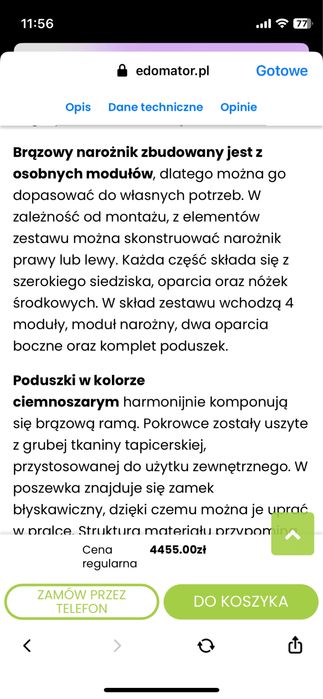 Narożnik, sofa wypoczynkowa