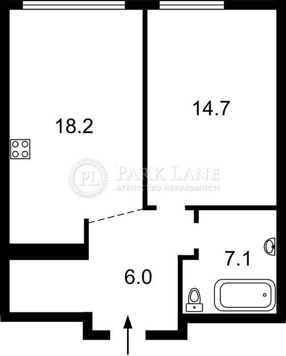 1-комнатная квартира по адресу ул. Замковецкая (площадь 48 м²) - Atlanta.ua - фото 16