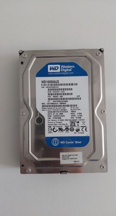 Disco 160 GB Western Digital SATA64584924300163120