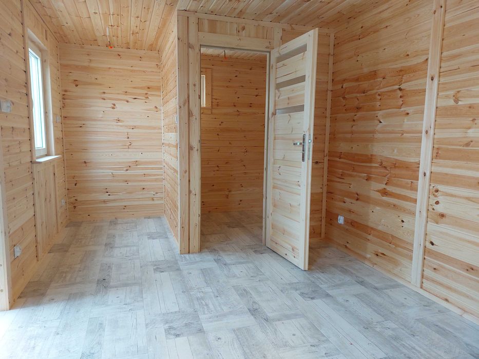 Domek drewniany ocieplony 8mx3,2m