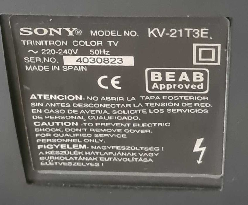 TV Sony KV 21T3E peças