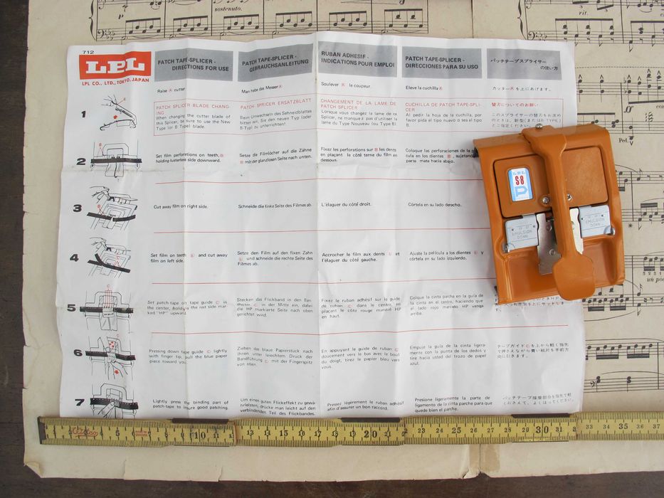 Coladeira de Filmes 8mm LPL Antiga - Splicer Vintage