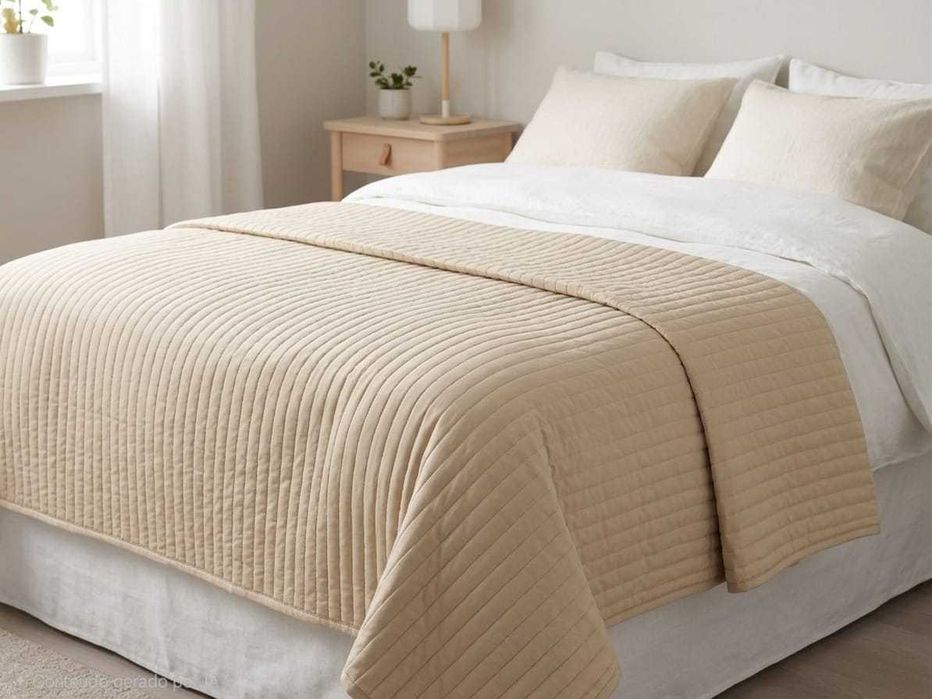Colcha IKEA Karit Bege - Casal (260x280 cm)