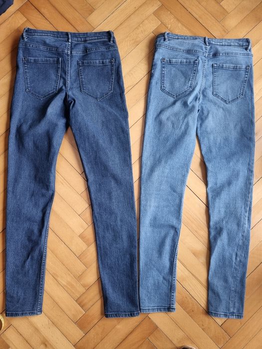 Jeansy super skinny fit rozmiar 36 dwie sztuki