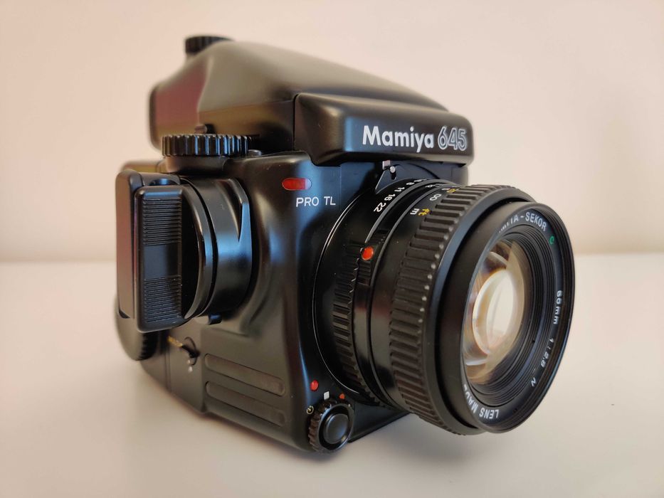 Mamiya 645 PRO TL + objectiva 80mm 2.8 + cabo disparador