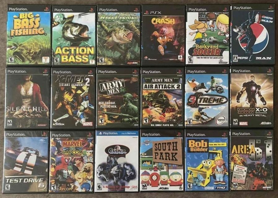 Коллекція ігор для Sony PlayStation 1/PS1/PSone/ПС1 (Хітові Іграшки).