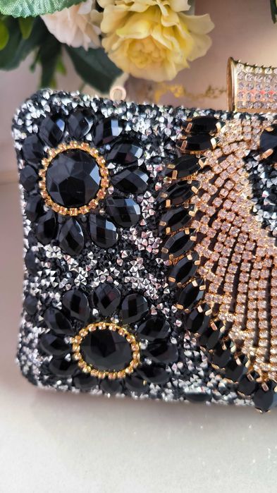 Piękna wieczorowa torebka kopertówka sylwestra wesela studniówka