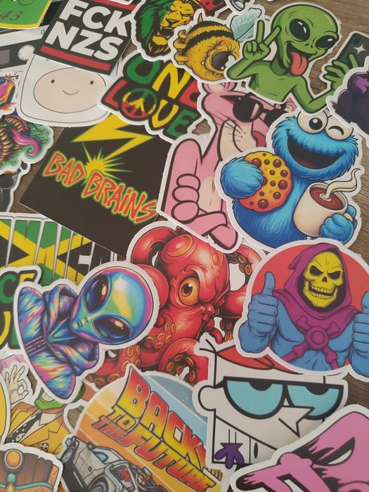 Pack 58 Autocolantes / Stickers – Estilo Pop, Geek, Skate & Cultura Urbana